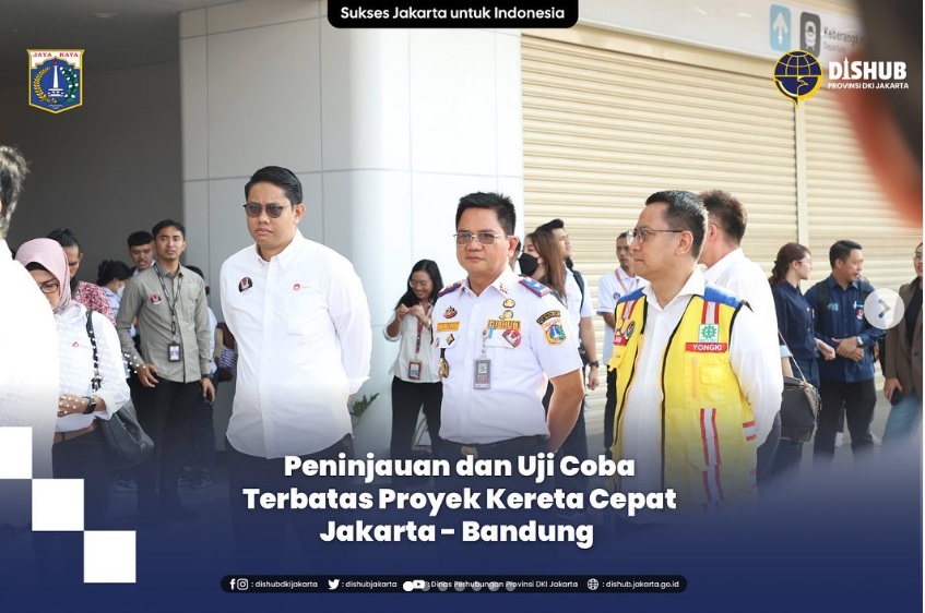 Peninjauan dan Uji Coba Terbatas Proyek Kereta Api Cepat Jakarta Bandung