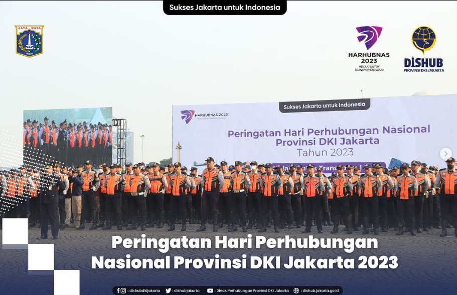 Upacara Peringatan Hari Perhubungan Nasional di Monumen Nasional