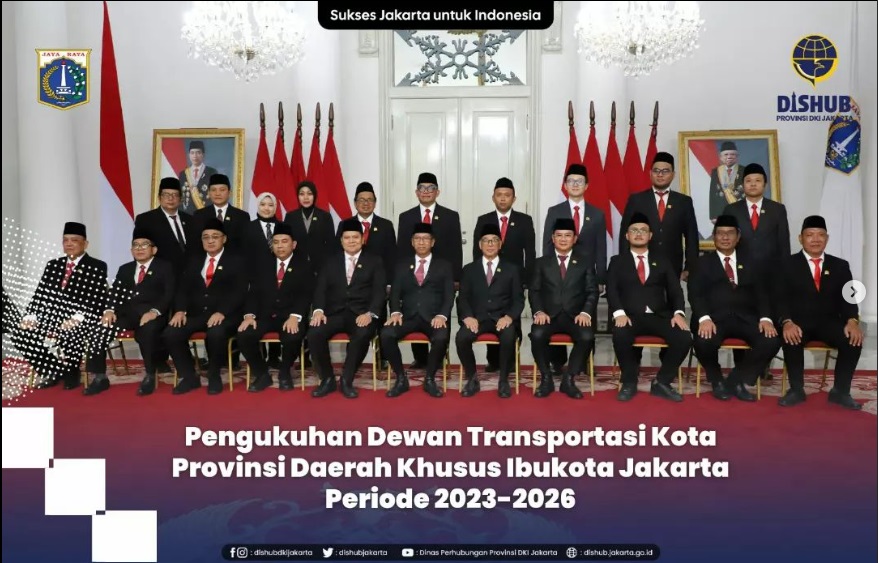 Pengukuhan 19 anggota Dewan Transportasi Kota Jakarta (DTKJ) Provinsi Daerah Khusus Ibu Kota Jakarta Periode 2023-2026