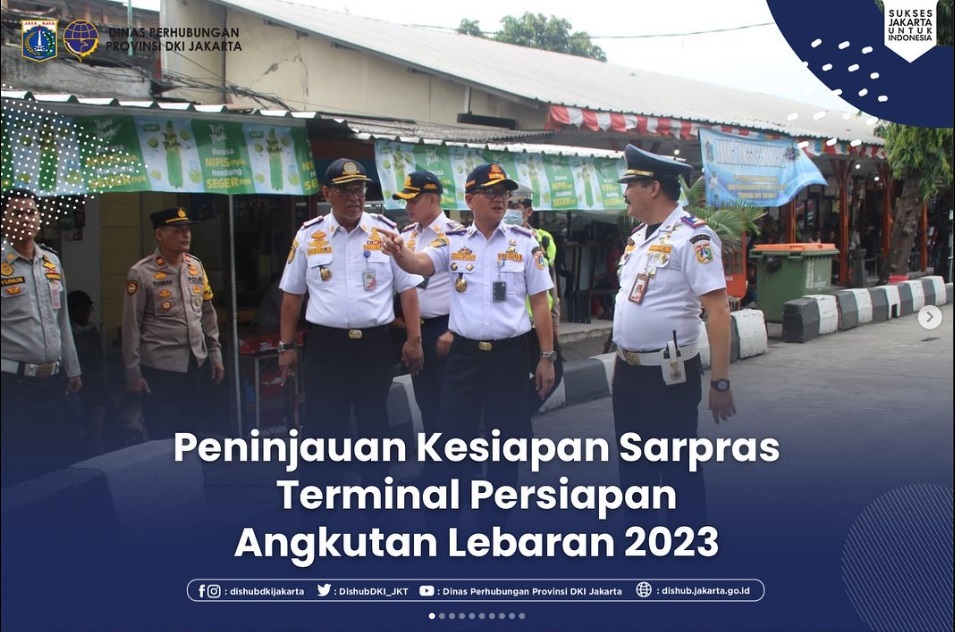 Peninjauan Persiapan Sarpras Terminal Persiapan Angkutan Lebaran 2023