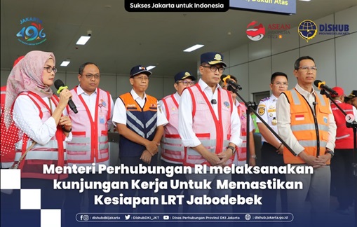 Menteri Perhubungan RI Meninjau Kesiapan LRT Jabodebek